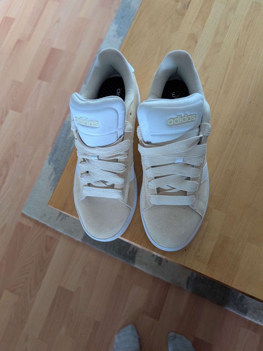 Women's Adidas Cream/White Casual Sneakers